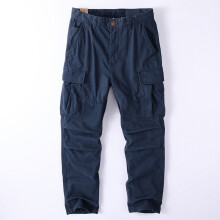 (Navy Blue,34)Herren Baumwoll Cargohose mit mehreren Taschen für Freizeit Outdoor und Arbeitskleidung