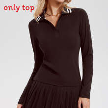 (Coffee,XXL)Ladies Long Sleeve Casual Polo With Stretch Fabric For Fitness Training Sport