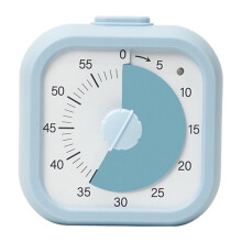 Visueller Timer für Kinder 60 Minuten Countdown Timer, Leiser Studienraum Küchen Rundtimer Blau
