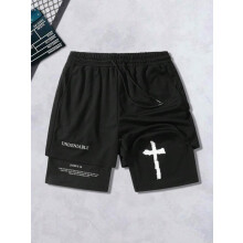 (Style C,M)Casual Shorts For Men Summer Polyester Stretchable Breathable Wear Lounge