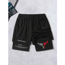 (Style D,2XL)Casual Shorts For Men Summer Polyester Stretchable Breathable Wear Lounge