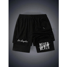 (Style A,2XL)Casual Shorts For Men Summer Polyester Stretchable Breathable Lounge Wear