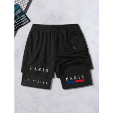 (Style E,S)Casual Shorts For Men Summer Polyester Stretchable Breathable Lounge Wear
