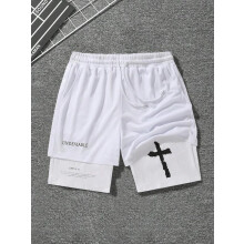 (Style H,2XL)Casual Shorts For Men Summer Polyester Stretchable Breathable Wear Lounge