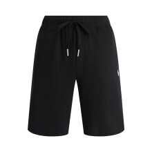 (Black White,2XL)Mens Summer Cotton Flatfront Shorts With Badge Details For Active Use Lifestyle