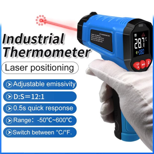 Thermomètres Infrarouges Numériques SK600 PRO Pyromètre Sans Contact Portable Jauge de Température Électronique Haute Précision 2