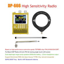 Portable DP-666 TEF6686 Radio 2.8-Inch IPS Touch Screen High Sensitivity Radio Full Band FM LW MW SW Radio