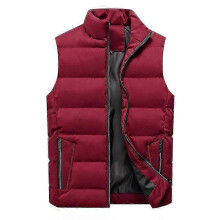 (8XL, red) Spring Winter Jackets Vest For Men Down Cotton Windproof Warm Wear Hooded Men's Jacket Coats
