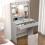 Vanity Desk with Lights Grey 6