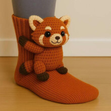 (K) Novelty Cartoon Animal Socks - Christmas Gifts: Cat & Deer Warm Winter Socks for Girls & Women