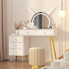Vanity Desk with Lights, Makeup Table White