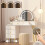 Vanity Desk with Lights, Makeup Table White 3