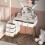 Vanity Desk with Lights, Makeup Table White 4