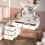 Vanity Desk with Lights, Makeup Table White 7