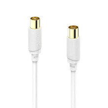 Hama antenne, SAT Câble de raccordement [1x Coaxial mâle - 1x Coaxial femelle] 10 m 120 dB blanc