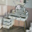 Vanity Desk with Lights, Makeup Table Grey 5
