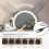 Vanity Desk with Lights, Makeup Table Grey 6