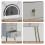 Vanity Desk with Lights, Makeup Table Grey 9
