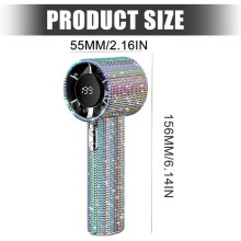 Mini ventilateur turbo strass, 199 vitesses écran digital longue durée