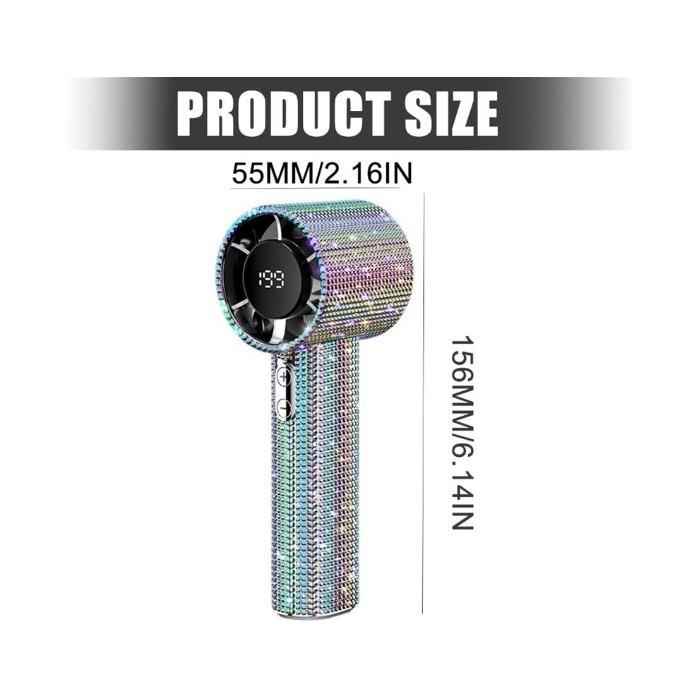 Turbo Hand Fan Usb Rechargeable 199 Speed Digital Display Cooling Fan 8583881220580
