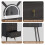 Vanity Desk with Lights, Makeup Table Black 9