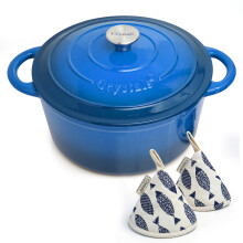 Cast Iron Casserole Dish Pot With Lid Dutch Oven 5L Enameled Stew Pot Stockpot