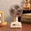 Mini ventilateur rétro luxe, écran digital réglage continu USB 4