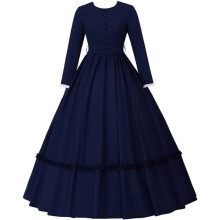(S) Women's Victorian Civil War Dress Costume Vintage Reenactment Historical Dresses Southern Belle Costumes Ball Gown