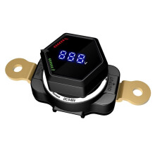 Bovenpaal Accu-Ontkoppelingsschakelaar met Voltmeter, DC5-60V Stroomonderbreker/Uitschakelaar voor Boten, Campers, Auto'S en Vrachtwagens