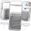 Mini ventilateur blanc rechargeable USB, 14x14x14cm humidificateur 2