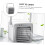 Mini ventilateur blanc rechargeable USB, 14x14x14cm humidificateur 1