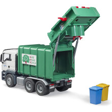 Bruder 03763 Man TGS Rear Loading Garbage Truck - Green
