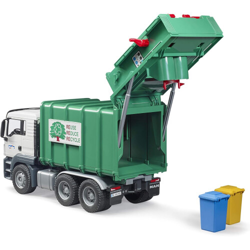 Bruder Bruder 03763 Man TGS Rear Loading Garbage Truck - Green