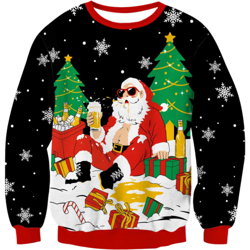 Herren-Weihnachtspullover Winter Warm Heiliger Nikolaus Weihnachten M — herren weihnachtspullover, herren winterpullover 1