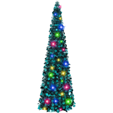 Artificial Pop-up Christmas Tree with LED Lighting Green 150cm — green christmas tree, led christmas tree