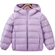 Doudoune pour enfants matelassée avec capuche chaude violette 160 cm — manteau hiver fille, veste duvet enfant