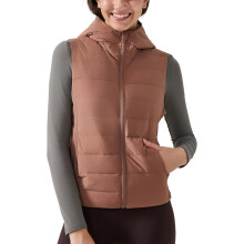 Gilet sans manches pour femme avec capuche matelassé sport Marron M — doudoune sans manche, veste randonnée femme