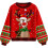 Damen Weihnachtspullover Strick Warm für Weihnachten Rot M — damen weihnachtspullover, gestrickter winterpullover 1