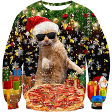 Weihnachtspullover Lustig Gemustert Weich Elastisch Bunt Universal — herren weihnachts hoodie, damen weihnachts hoodie