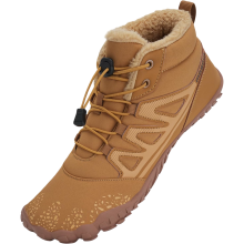 Herren Winterschuhe Schneestiefel Barefoot Gefüttert Rutschfest Braun 42EU — herren winterstiefel, barfußschneestiefel