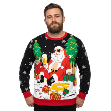 Herren-Weihnachtspullover Winter Warm Heiliger Nikolaus Weihnachten M — herren weihnachtspullover, herren winterpullover