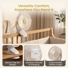 Mini ventilateur clip multifonction, mural/bureau pour maison bureau