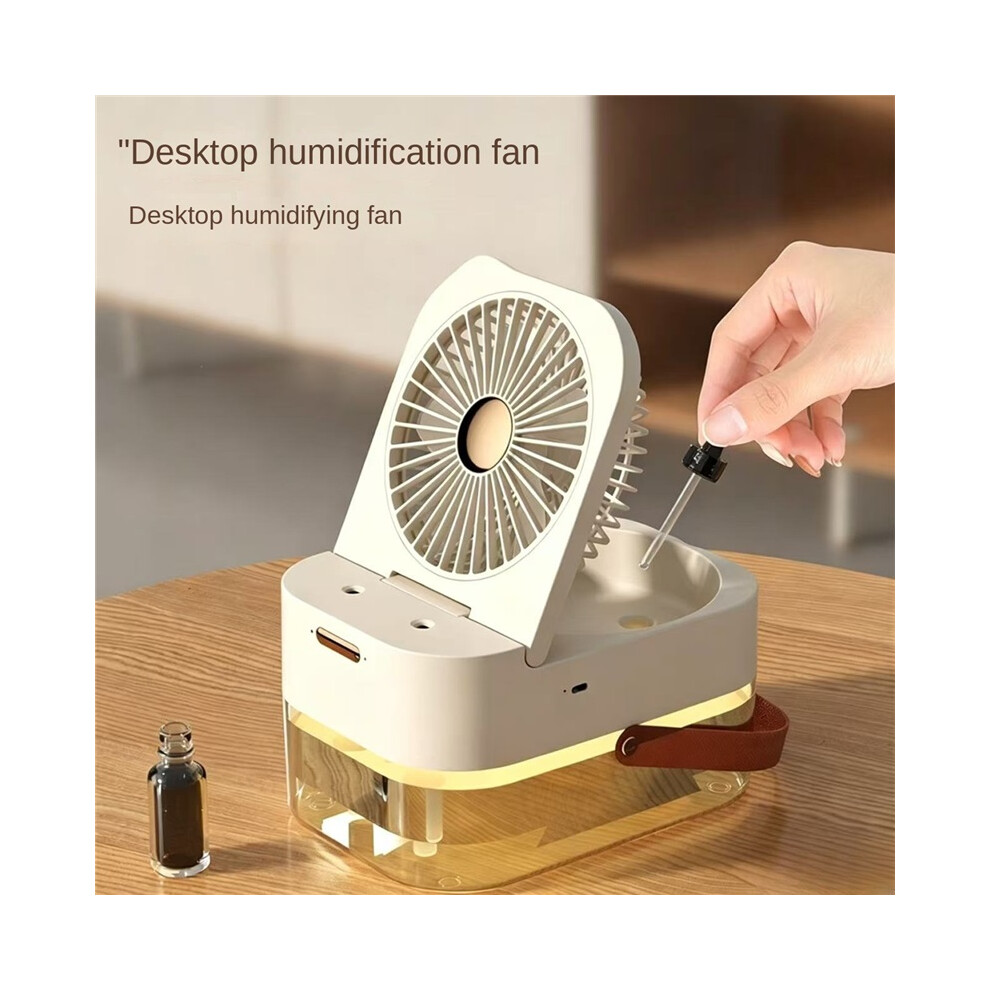 Mini Air Cooler Usb Rechargeable Humidifier Cooling Fan White 8582579622859