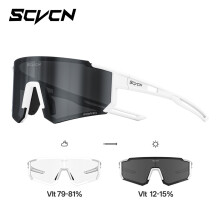 (Style N)Scvcn Color Changing Light Reflecting Windproof Cycling Eyewear For Athletes Outdoor