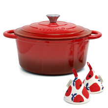 26cm Cast Iron Casserole Dish Pot With Lid Dutch Oven Enameled Stew Pot Stockpot