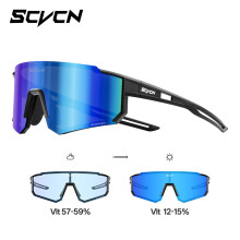 (Style B)Scvcn Color Changing Light Reflecting Windproof Cycling Eyewear For Athletes Outdoor