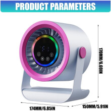 Mini ventilateur USB rechargeable, 3 vitesses pour bureau maison extérieur