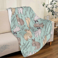 (50x40in 125x100cm) Cuddly Blanket XXL Sofa Throw Blanket for Easter Decoration: Spring Vibe Soft Knitted