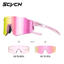 (Style L)Óculos de ciclismo Scvcn mudança de cor luz refletora à prova de vento para atletas ao ar livre