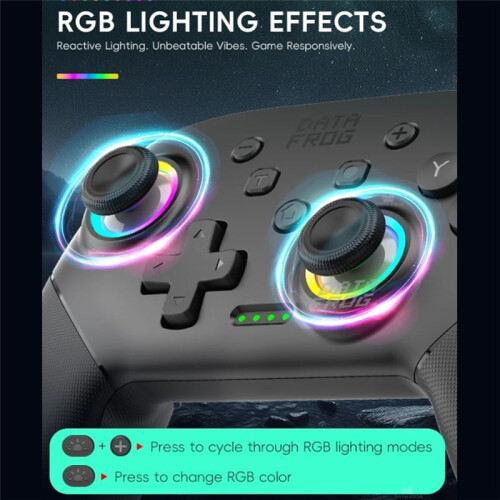 DATA FROG Wireless  Controller for  2//Lite/OLED RGB Lighting Controller 6-Axis+Vibration+Turbo